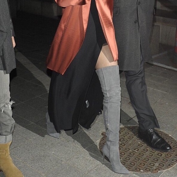 NEW $2640 GIANVITO ROSSI SUEDE LEATHER OVER KNEE THIGH HIGH CUISSARD BOOTS RARE - Picture 2 of 13